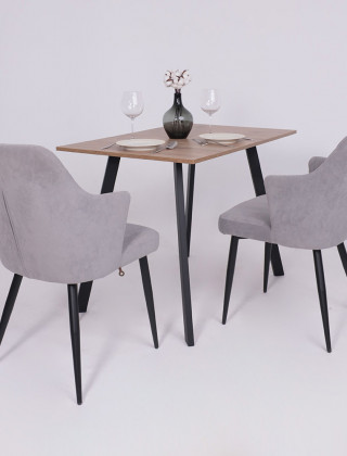 Стол SOLO (Соло) 1020*670*740 дуб велингтон/черный купить в Минске