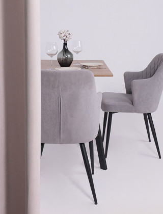 Стол SOLO (Соло) 1020*670*740 дуб велингтон/черный купить в Минске