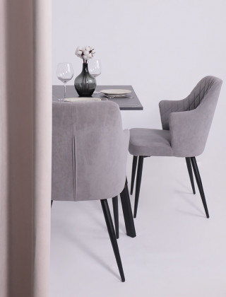 Стол SOLO (Соло) 1020*670*740 мрамор неро маркина/черный купить в Минске