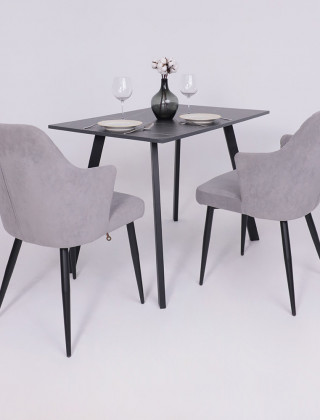 Стол SOLO (Соло) 1020*670*740 мрамор неро маркина/черный купить в Минске