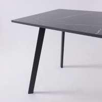Стол SOLO (Соло) 1020*670*740 мрамор неро маркина/черный купить в Минске