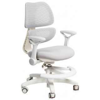 Кресло ортопедическое для детей Ergosmart Antey серый в комплекте с салатовым чехлом