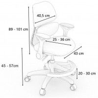 Кресло ортопедическое для детей Ergosmart Antey серый купить в Минске