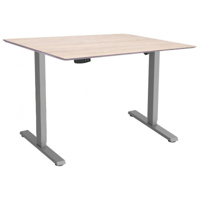 Стол с регулируемой высотой Wooden Electric Desk Slim Grey 130*75*2,7 см (массив дерева) (скошенный край) купить в Минске