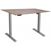 Стол с регулируемой высотой Wooden Electric Desk Slim Grey 130*75*2,7 см (массив дерева) (скошенный край) купить в Минске