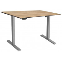 Стол с регулируемой высотой Wooden Electric Desk Slim Grey 130*75*2,7 см (массив дерева) (скошенный край) купить в Минске