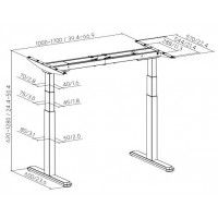 Стол с регулируемой высотой Ergo Desk Prime Black 136*80*3,6 купить в Минске