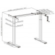 Стол с регулируемой высотой Manual Desk Compact Fr Black 138*80*1,8 см купить в Минске