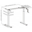 Стол с регулируемой высотой Manual Desk Compact Fr White 120*65*1,8 см купить в Минске