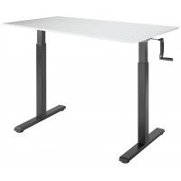Стол с регулируемой высотой Manual Desk Compact Black 120*65*1,8 см