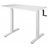 Стол с регулируемой высотой Manual Desk Compact White 136*80*3,6 см