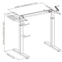 Стол с регулируемой высотой Manual Desk Compact White 138*80*1,8 см купить в Минске