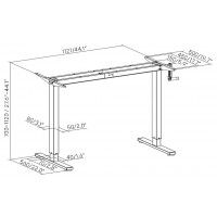 Стол с регулируемой высотой Manual Desk Light White 120*65*1,8 см купить в Минске Стол с регулируемой высотой Manual Desk Light White 120*65*1,8 см купить в Минске