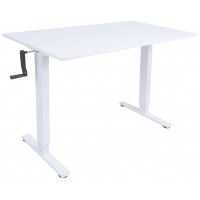 Стол с регулируемой высотой Manual Desk Light White 120*65*1,8 см