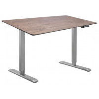 Стол с регулируемой высотой Manual DESKFIT DF100 GREY 130*75*2,7 см (натуральное дерево) скошенный край купить в Минске