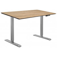 Стол с регулируемой высотой Manual DESKFIT DF100 GREY 130*75*2,7 см (натуральное дерево) скошенный край купить в Минске