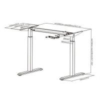 Стол с регулируемой высотой Manual Desk Black 138*80*1,8 см купить в Минске Стол с регулируемой высотой Manual Desk Black 138*80*1,8 см купить в Минске