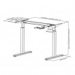Стол с регулируемой высотой Manual Desk White 136*80*3,6 см купить в Минске