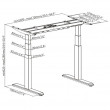 Стол с регулируемой высотой Unique Ergo Desk Black 136*80*3,6 см купить в Минске