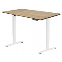 Стол регулируемый Wooden Electric Desk Prime White 130*75*2,7 (натуральное дерево) скошенный край купить в Минске