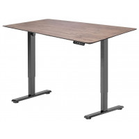 Стол регулируемый Wooden Electric Desk Prime Black 130*75*2,7 (натуральное дерево) скошенный край купить в Минске