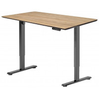 Стол регулируемый Wooden Electric Desk Prime Black 130*75*2,7 (натуральное дерево) скошенный край купить в Минске