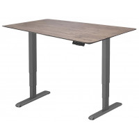 Стол с регулируемой высотой Wooden Unique Ergo Desk Black 130*75*2,7 см (натуральное дерево) скошенный край купить в Минске