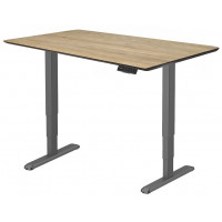 Стол с регулируемой высотой Wooden Unique Ergo Desk Black 130*75*2,7 см (натуральное дерево) скошенный край купить в Минске