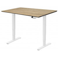 Стол с регулируемой высотой Wooden Unique Ergo Desk White 130*75*2,7 см (натуральное дерево) скошенный край купить в Минске