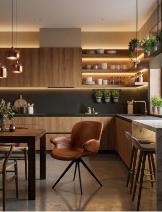 Обеденное кресло Everprof Aurora Экокожа Коричневый купить в Минске