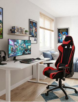 Кресло Everprof Lotus S4 красный/черный