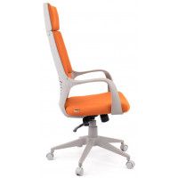 Кресло Everprof Trio (Трио) Grey ткань оранжевый купить в Минске