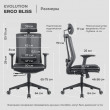 Кресло Evolution ERGO BLISS Black черный купить в Минске