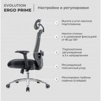 Кресло Evolution ERGO PRIME Sky Blue голубой купить в Минске