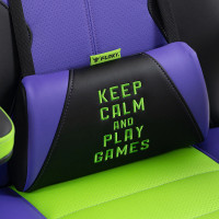 Кресло геймерское FLOKY Asgard Purple-Green черный/фиолетовый/зеленый купить в Минске