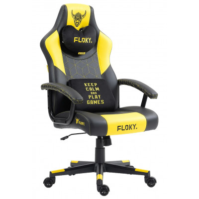 Кресло геймерское FLOKY Huginn Yellow черный/желтый купить в Минске