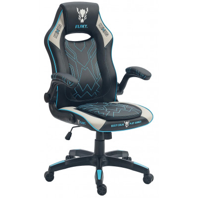 Кресло геймерское FLOKY NEXUS Black-Grey V3 черный/серый/синий купить в Минске
