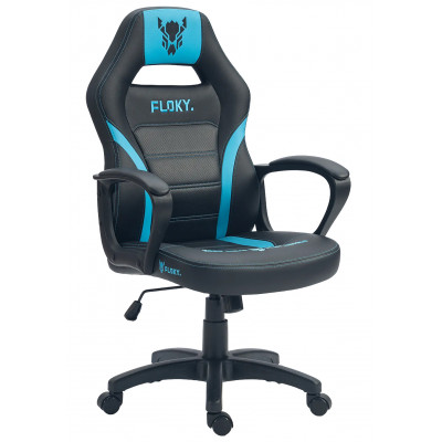 Кресло геймерское FLOKY VIBE Aqua-Black черный/голубой купить в Минске