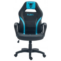 Кресло геймерское FLOKY VIBE Aqua-Black черный/голубой купить в Минске