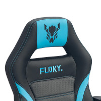 Кресло геймерское FLOKY VIBE Aqua-Black черный/голубой купить в Минске