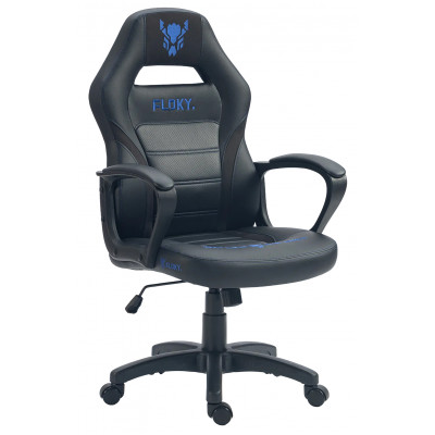 Кресло геймерское FLOKY VIBE Suede-Black черный/синий купить в Минске