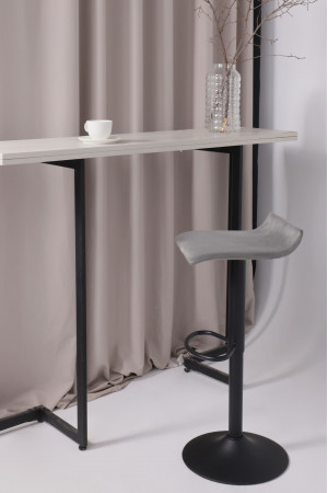 Живые фото Стул барный AksHome SLIM (Слим) серый велюр 8167-54/черный