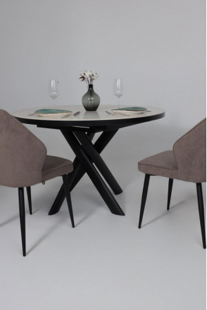 Живые фото Стул Michael b05 latte lux/черный