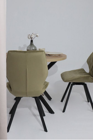 Живые фото Стул поворотный Rafael M-R 360 d12 OLIVE LUX/черный