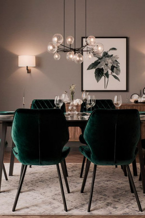Живые фото Стул поворотный Rafael M-R 360 d13 DARK GREEN LUX/черный