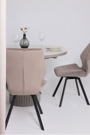 Живые фото Стул поворотный Rafael M-R 360 d05 CAPPUCCINO LUX/черный