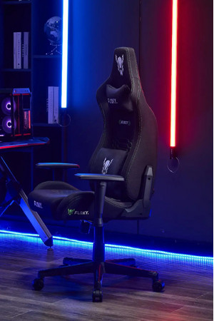 Живые фото Кресло геймерское FLOKY Velocity Black черный