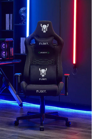 Живые фото Кресло геймерское FLOKY Velocity Black черный