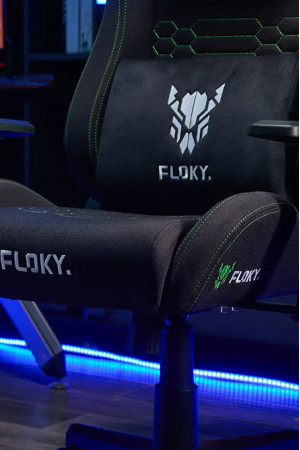 Живые фото Кресло геймерское FLOKY Velocity Black черный