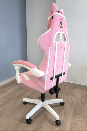 Живые фото Кресло Бюрократ Knight Kitty W розовый